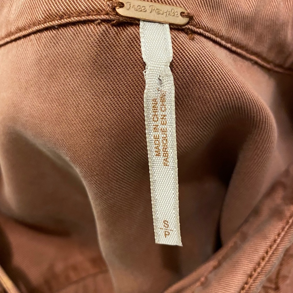 Free People Lace Up Rust Shirt - Picture 8 of 11